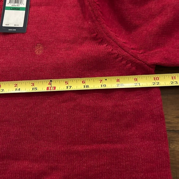 IZOD Men’s Premium Essentials Classic-Fit V-Neck Sweater Large Biking Red NEW - Picture 6 of 12